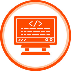 coding icon vector image