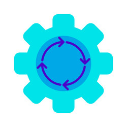 gear reload process system automation icon vector image