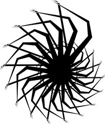 geometric circular spiral abstract angular edgy vector image
