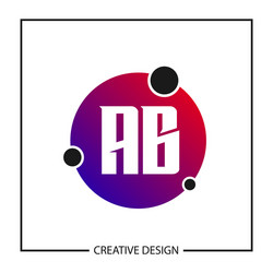 initial letter ab logo template vector