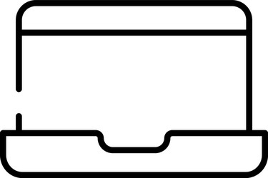 laptop computer device line style icon vector image