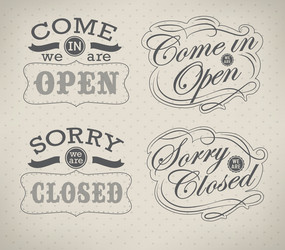 open vintage retro Vector Image