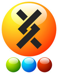 overlapping intersecting knotted lines icon vector image