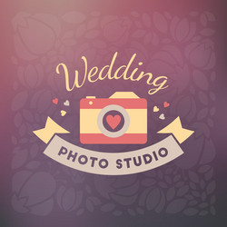 Photography logo design template retro badge vector