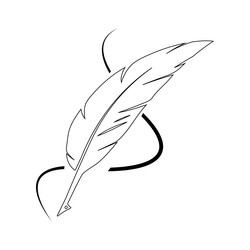 Quill pen logo Royalty Free Vector Image - VectorStock
