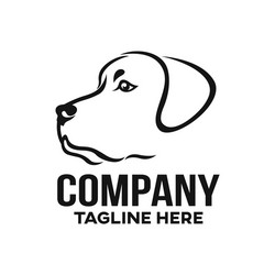 Elegant Labrador Logo Vector Image
