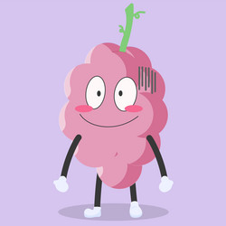 funny grape characters with shy expressions vector