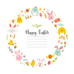 Cute Easter Holiday Banner Vector Image