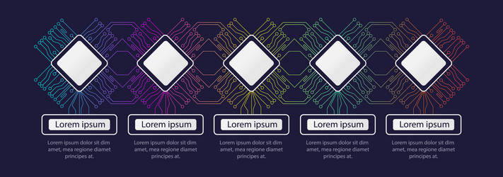 Digital electronics infographic chart design vector