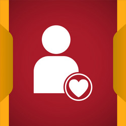 favorite user icon for web and mobile vector image
