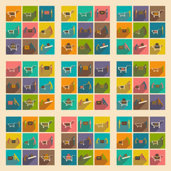 flat with shadow concept and mobile application vector image