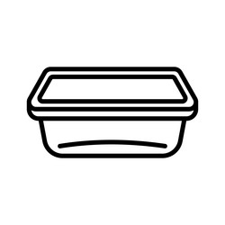 Food plastic box icon container vector