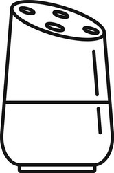 future smart speaker icon outline style vector image