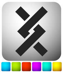 overlapping intersecting knotted lines icon vector image
