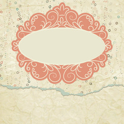 vintage floral lace card vector