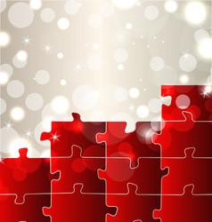 abstract background with set puzzle pieces vector image