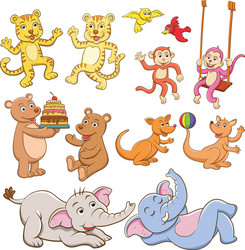 Wild animals set Royalty Free Vector Image - VectorStock