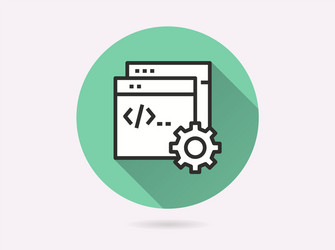 application development icon for graphic and web vector image