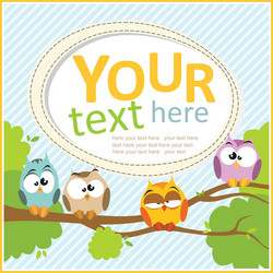 Valentines card with cute owls Royalty Free Vector Image
