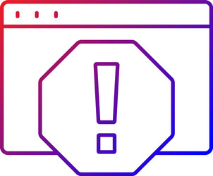 computer error gradient linear icon vector