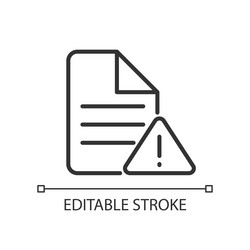 file error pixel perfect linear icon vector image