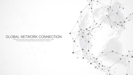 global network connection concept social vector image