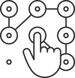 lock pattern linear icon vector image
