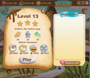 complete set of level button game ui pop-up icon vector image