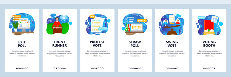 elections and voting process exit poll straw vector