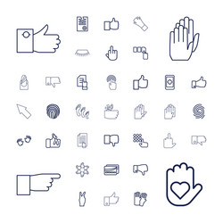 Finger icons vector