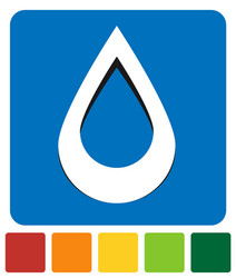 icon with drop shape water or other liquid fluid vector