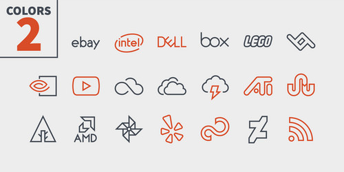logos ui pixel perfect well-crafted thin vector image