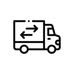 mower icon thin linear style design isolated vector image