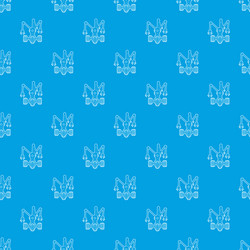 robot with three tentacle pattern seamless vector image