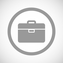 Grey briefcase sign icon vector