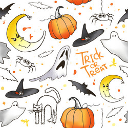 Halloween seamless pattern vector