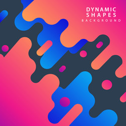 modern dynamic shapes style background vector image