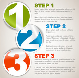 one two three - progress background with numbers vector image