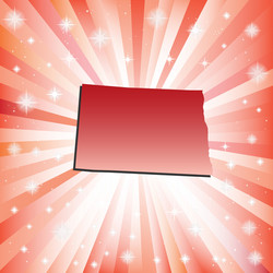 Red North Dakota Stars Vector Image