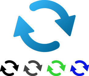 refresh flat gradient icon vector image