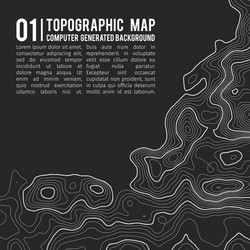 Topographic map background with space for copy vector