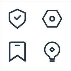 user interface line icons linear set quality vector image