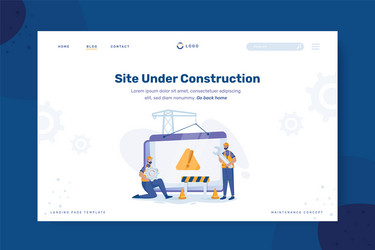 website under construction on web banner design vector image