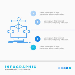 algorithm chart data diagram flow infographics vector image