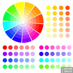 Color circle palette creation isolated on white vector