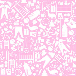 cute baby seamless pattern endless texture vector image