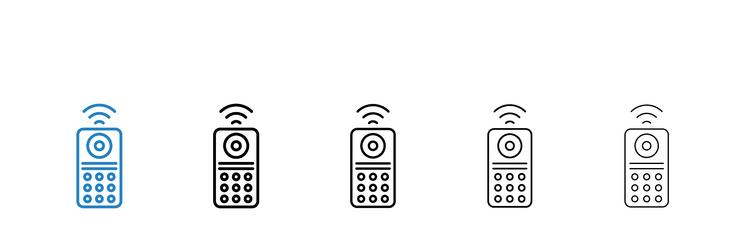 intercom icon set on white background vector image