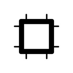 Processor icon circuit ship vector