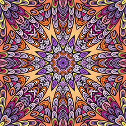 seamless pattern with colorful circle ornament vector image