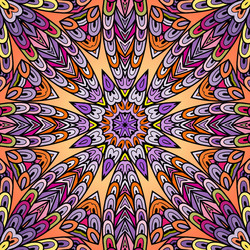 seamless pattern with colorful circle ornament vector